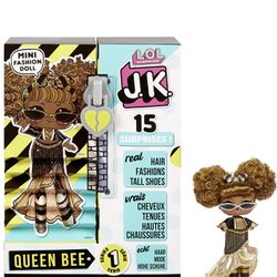 LOL Surprise JK Mini Fashion Doll Queen Bee with 15 Surprises Including Dress Up Doll Outfits, Exclusive Doll Accessories - Girls Gifts Toys and Mix M