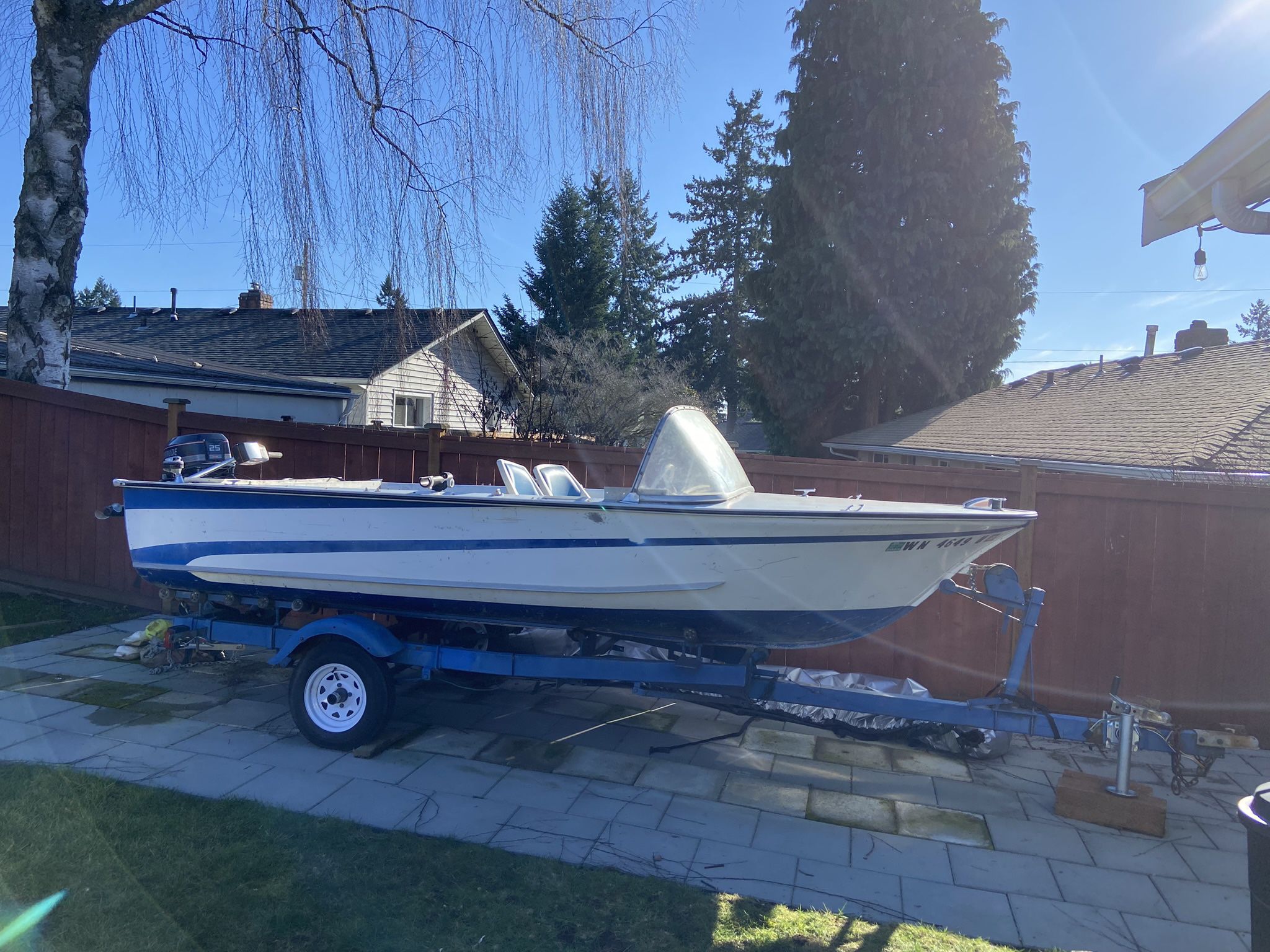 16 ft 25hp Motor boat (trailer included)