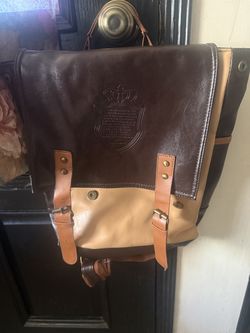 Vintage leather backpack