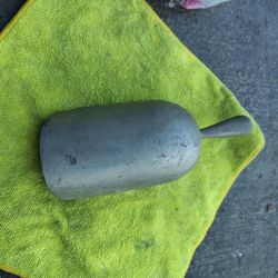 Vintage aluminum grain scoop