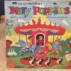 1960’s Vintage Disney Mary Poppins Sing Along Record