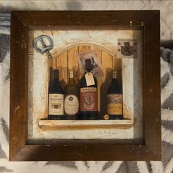 Vintage Wine Shadow Box Wall Art