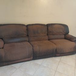 Large Leather Electric Couch