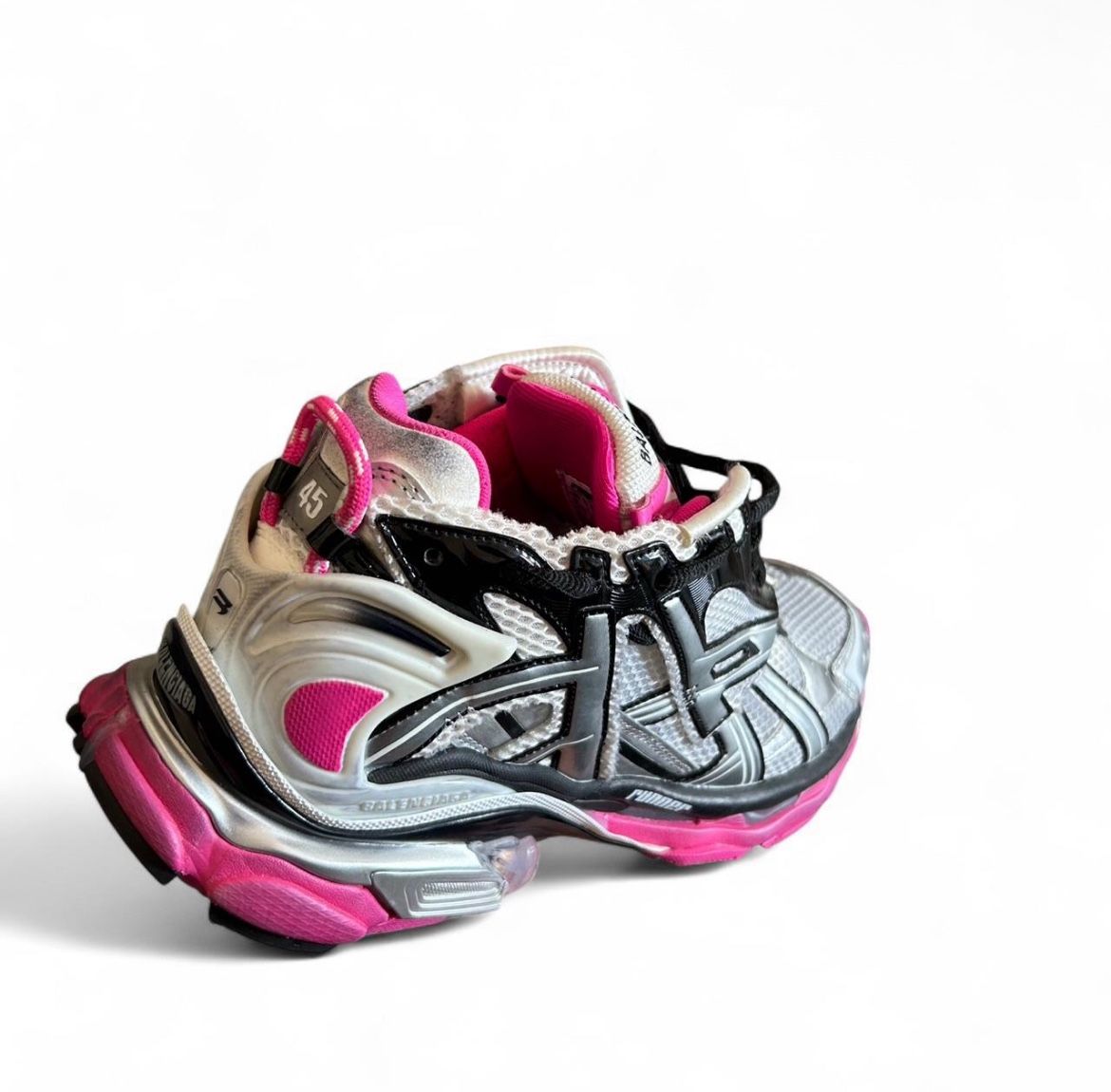 Balenciaga runners black pink silver
