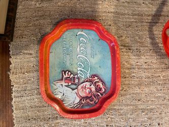 Vintage Coca-Cola Mini Metal Tray 1989