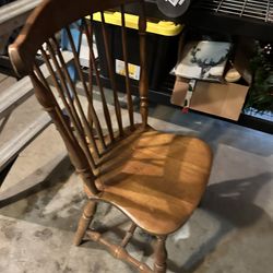 Two Wood Dining Chairs 