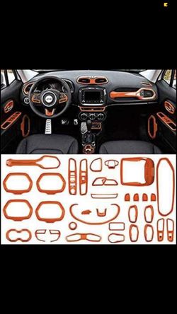 34Pcs Car Interior Accessories Decoration Cover 2015 -2020 Jeep Renegade