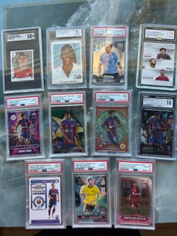 Soccer cards graded and raw