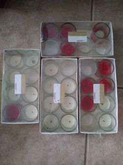 31 glass votive candle holders