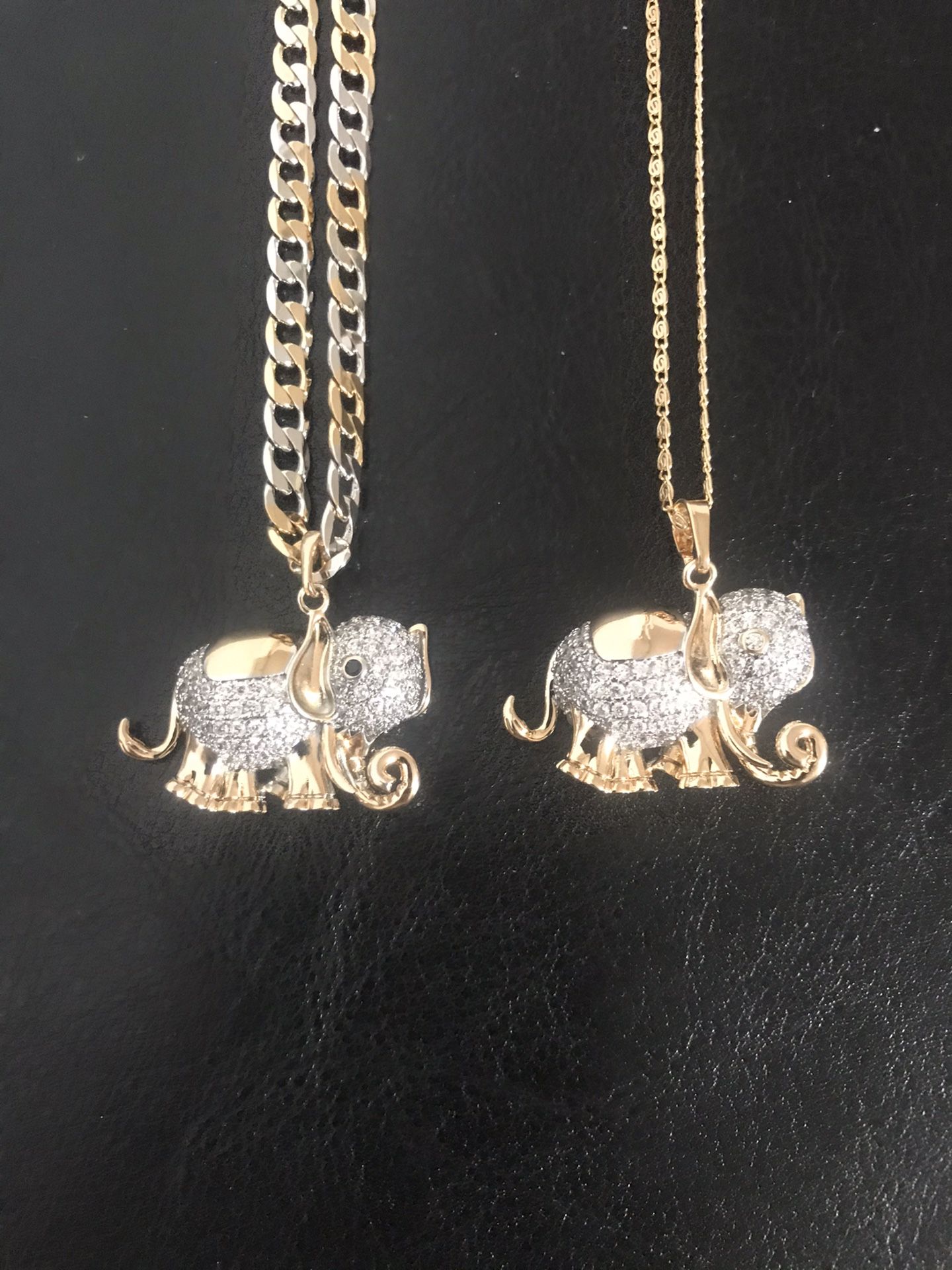 Gold plated elephant chain (big $25 each )(small $18 each)