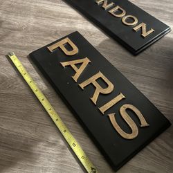 Paris And London Wall Art Heavy Duty ! High Quality 3D Letters 