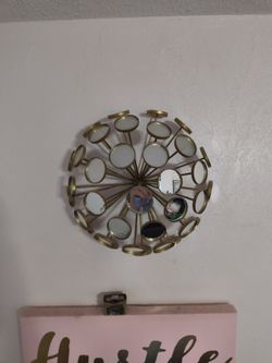 Gold Starburst Wall Mirror Decor