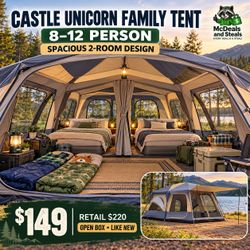 Castle Unicorn 8–12 Person Family Camping Tent