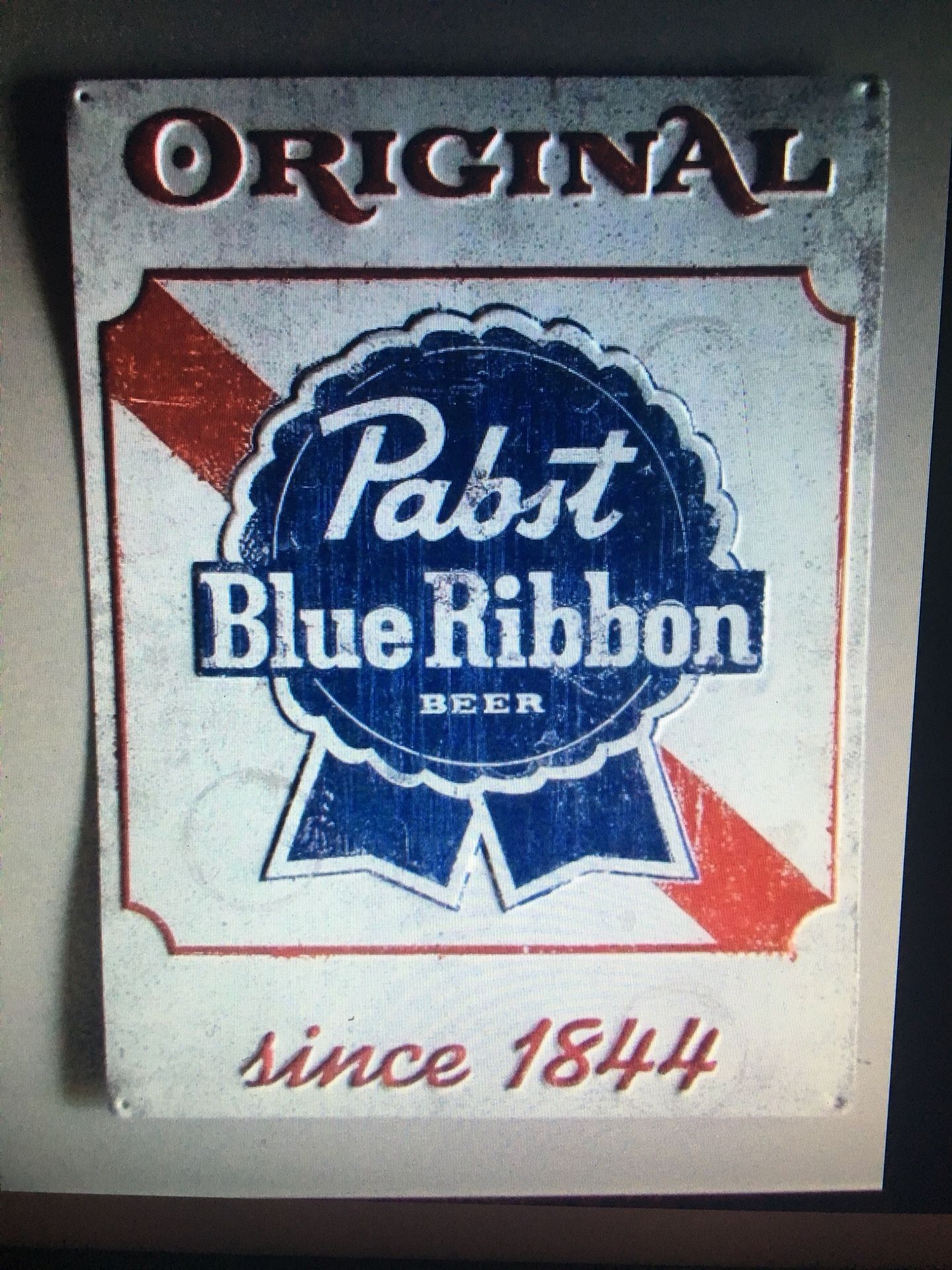 Pabst Blue Ribbon PBR neon beer sign bar light