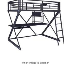 Coaster desk/ Full Bunk bed Mattress not included