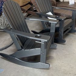 Outdoor Patio Furniture Adirondack Rocker Pair *New*