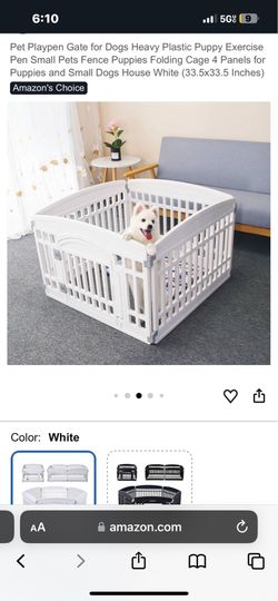 Beautiful White Doggie Playpen By Gapamga