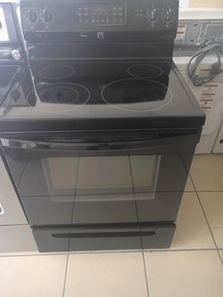 KENMORE GLASS TOP STOVE BLACK