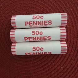 VHTF 2025P BU BANK ROLLED PENNIES
