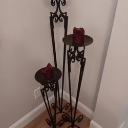 Art Deco Iron  Candles 