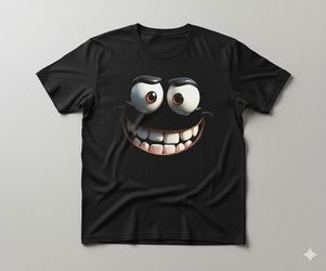 Creepy-Cute Smiling Face Tee