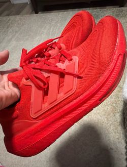 Red Adidas ultra boost, perfect condition!
