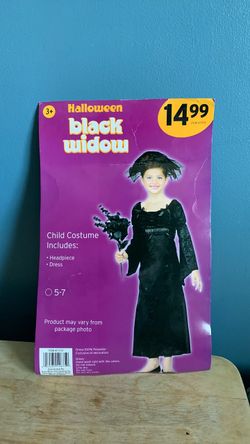 HALLOWEEN ZOMBIE BRIDE WIDOW KIDS SIZE 5-7 COSTUME