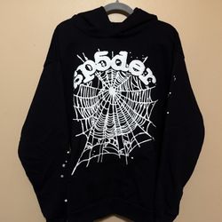 Sp5der Hoodie – OG Web Black/White (New) Size Large
