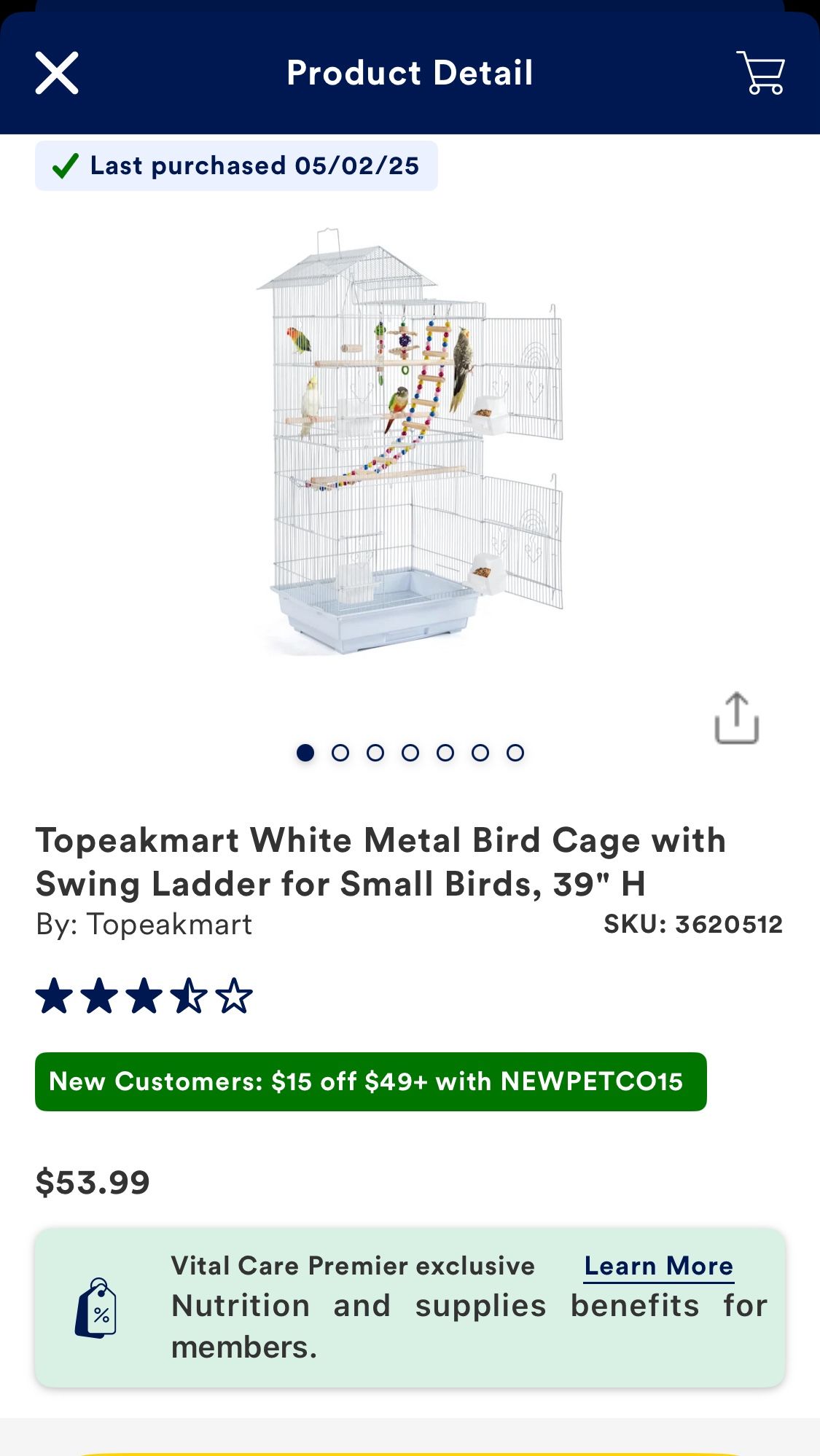 Open Box Bird Cage New