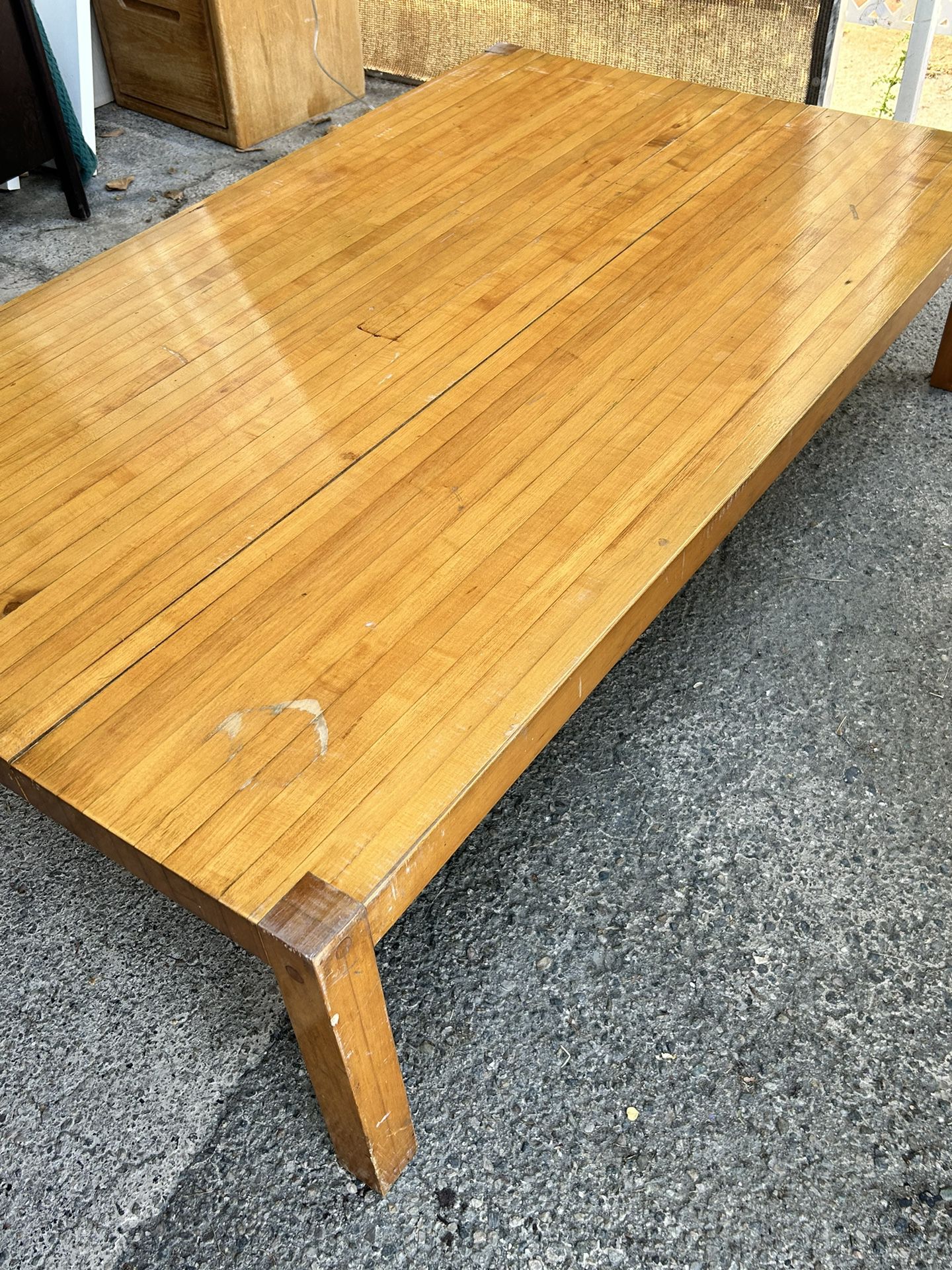 Special Priced Coffee Table All Wood Heavy 14.25 In Height X  60 In Width X  36 In Depth 
