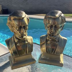 Vintage PM Craftsman Abraham Lincoln Bust Statue Bookends