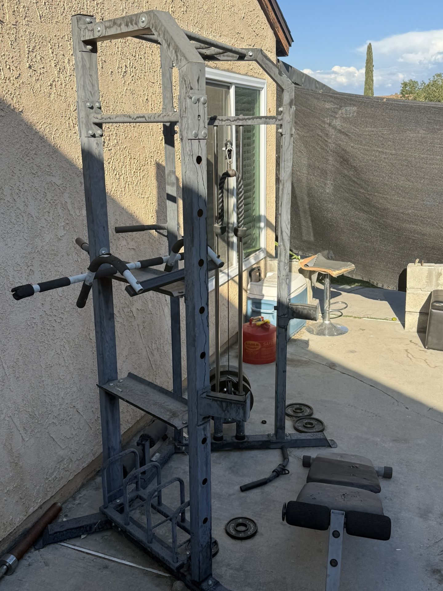 Weights Bench And Rack