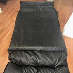 Black Leather Futon 