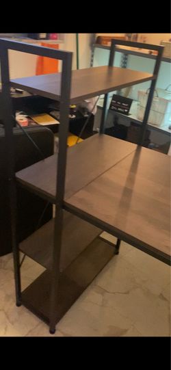 Desk with shelves