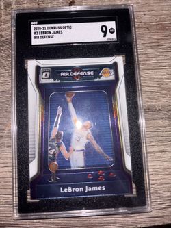 2020-2021 DonRuss Optic #3 Lebron James Air Defense , Graded SGC 9