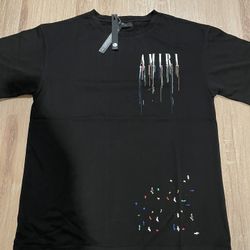 New Amiri Drip Shirt Size Large Color Black