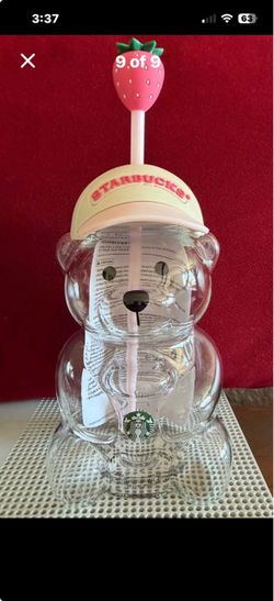 Starbucks Bearista Bear Glass Tumbler