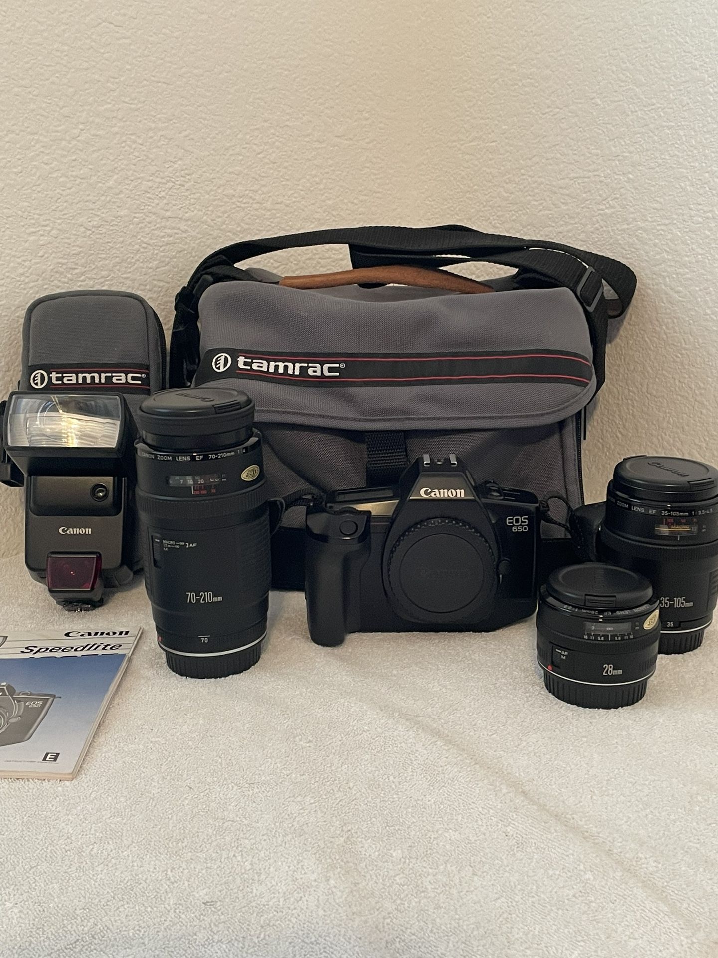 Canon Camera EOS650, 3 Lenses, Flash & Bag Bundle