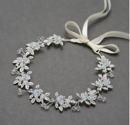SWEETV Silver Rhinestone Wedding Headband Tiara Crystal Headpiece Bridal Hair