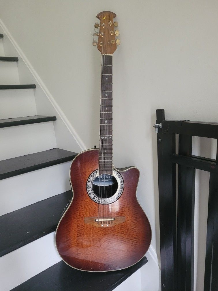 80s Ovation Ultra Deluxe Acoustic Electric Guitar