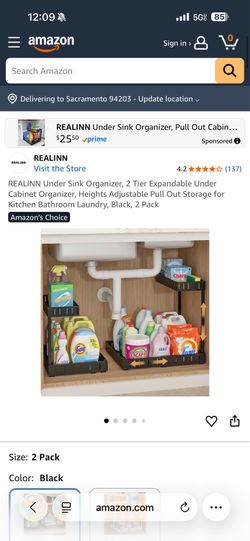 Under sink organizer