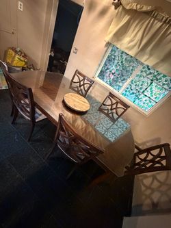 Dark wood Dining Table set