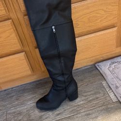 Thigh High Leather Boots