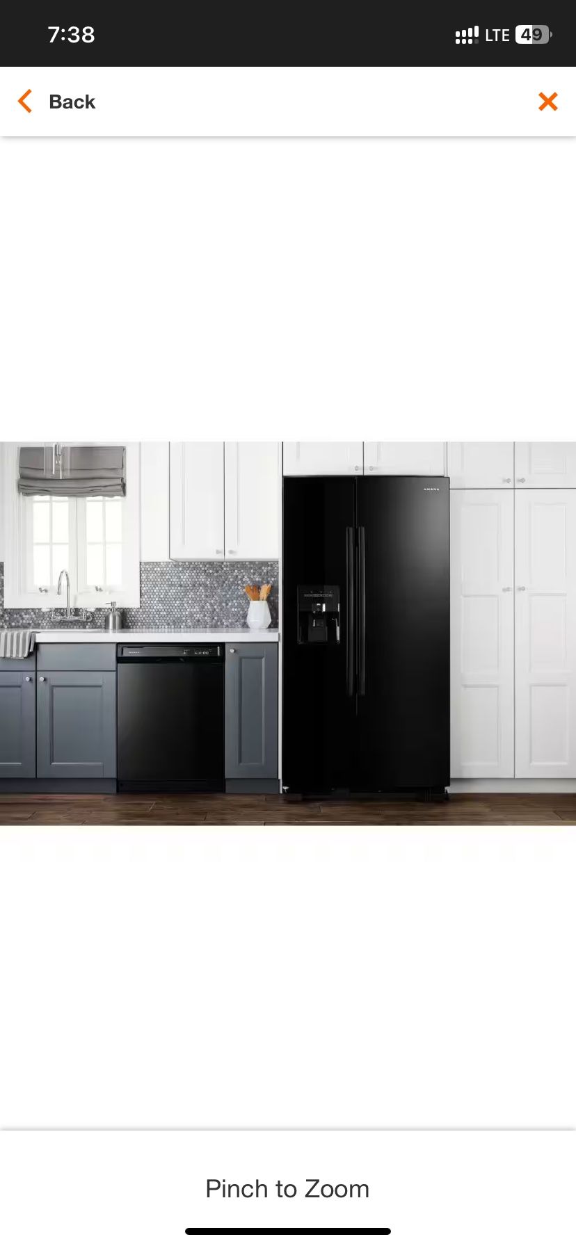 Black Double Door Fridge