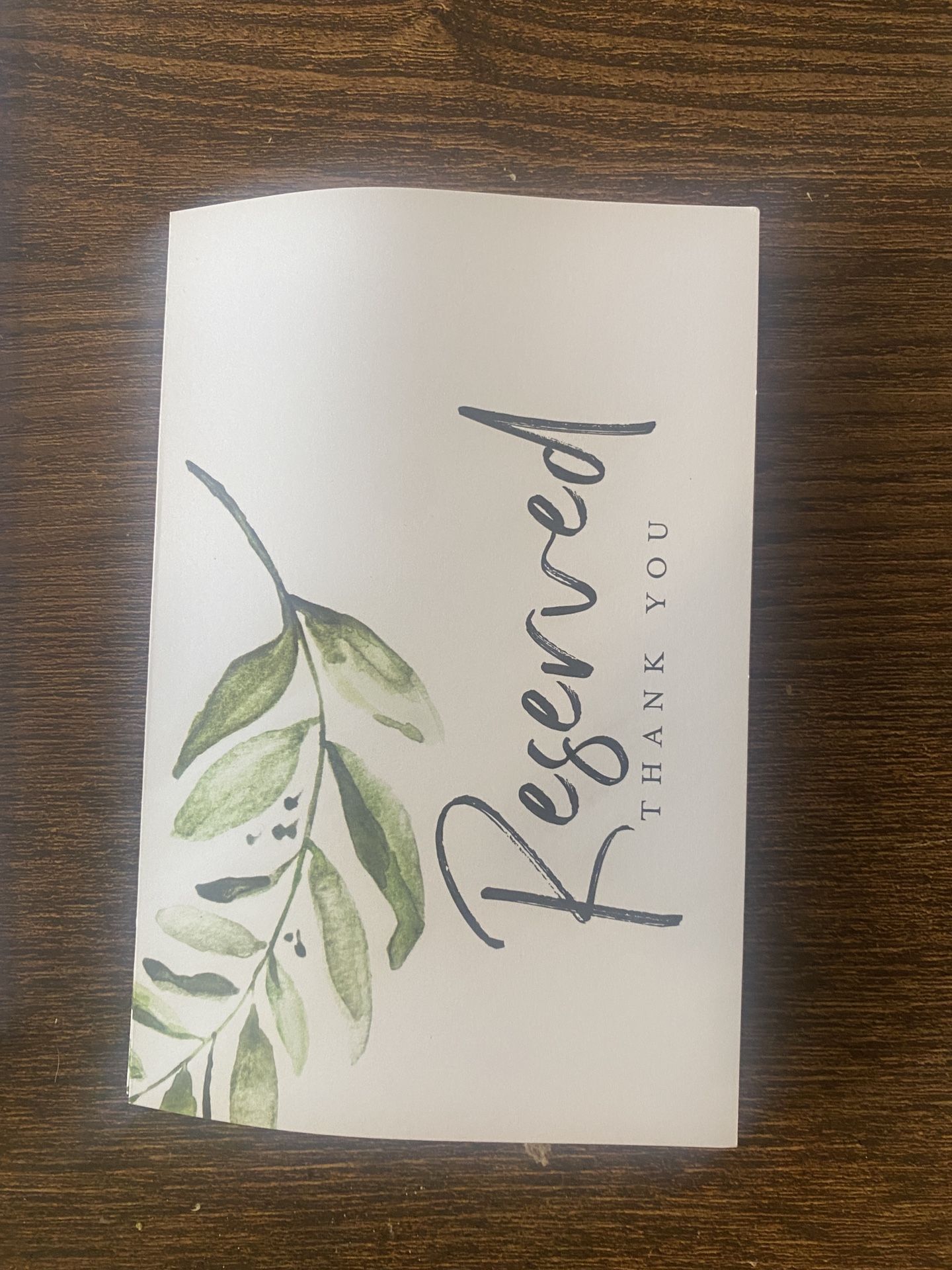 Reserved Sign Wedding