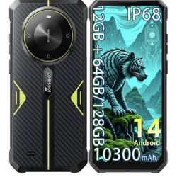 NEW - F105 Rugged Smartphone Unlocked,10300mAh Battery,20MP+8MP Waterproof Phones,12+64GB/128GB Storage 6.745” HD Display Display,IP68/IP69K/Dual Sim/