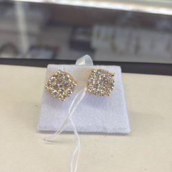 Diamond Stud Earring 10kt 5.2 Grms 