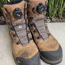 Red Wing Irish Setter Men's Kasota Waterproof Insulated BOA 8" Safety Toe Work Boots, Sz 9 Men’s.