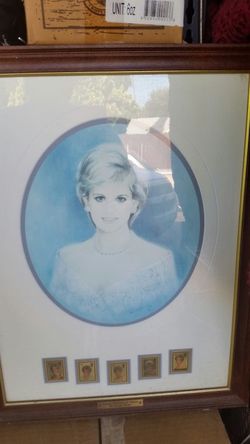 Pricess diana picture with pin collection