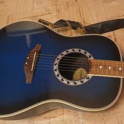  Acoustic Guitar Freeman BLUE (As Is) NOVATION 